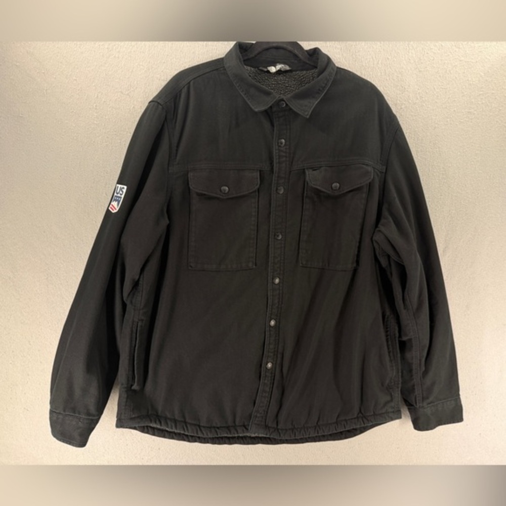 The North Face Hike In Sherpa Lined Shirt Jacket Mens Size XL Black Shacket Snap